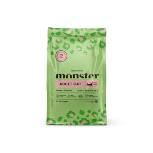 Monster Grain Free Vuxen Kattmat Kalkon/Kyckling - Monster torrfoder - 7350040125632 - 1