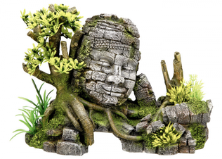 Nobby Aqua Ornaments Angkor Wat with Plants Aquarium Ornament - Aquarium Decorations - 4033766282836 - 1