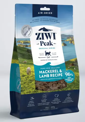 ZiwiPeak Makrilli & Lammas 400g - Specialtorrfoder för katter - 9421016594177 - 1